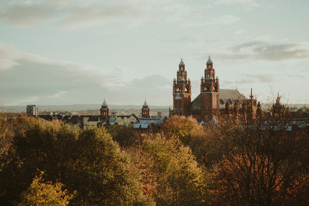 View of Glasgow's West End skyline